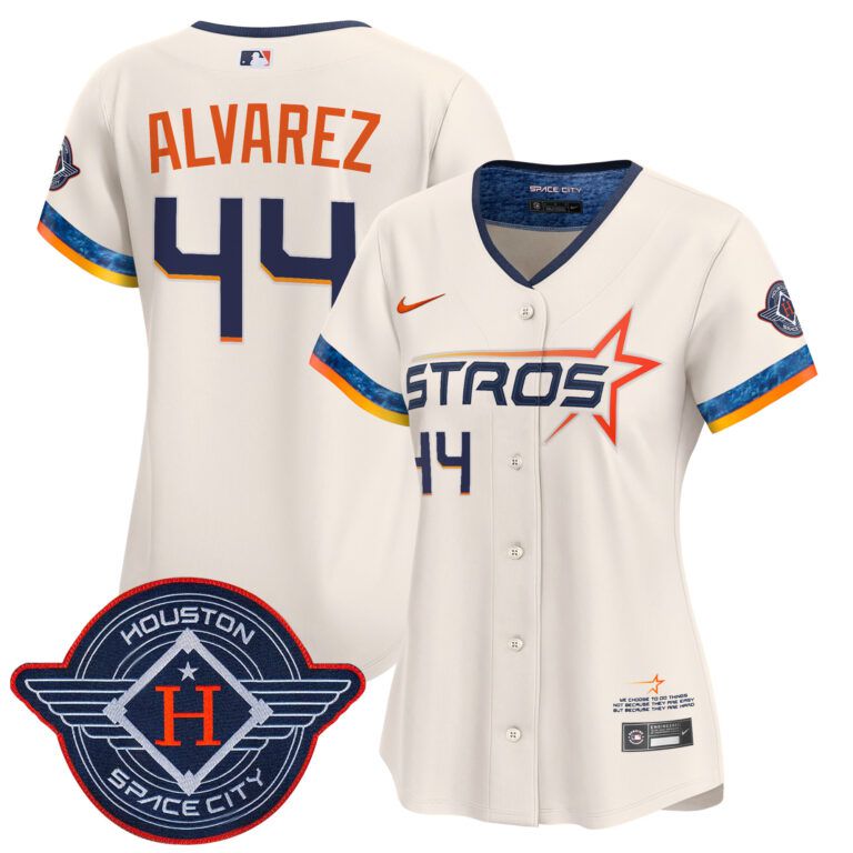 Women Houston Astros 44 Alvarez cream 2025 City Connect Vapor Limited Stitched Jersey